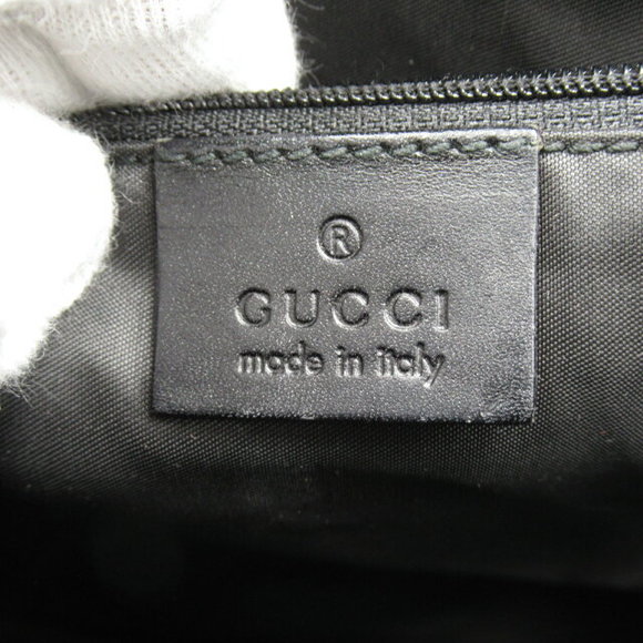 Gucci GG Canvas Leather Handbag Black - Picture 6 of 10